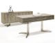 Ripon Modern Office Desk Set in Rustic Grey