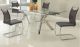 Cord Casual Dining Room Set in Clear & Gray