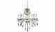 Covington Traditional 8 Lights Hanging Fixture Chandelier in Gold & Green Finish
