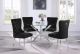 Bedford Contemporary Dining Room Set in White/Black
