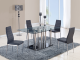 Maidstone Contemporary Dining Room Set in Metal/Black