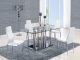 Maidstone Contemporary Dining Room Set in Metal/White