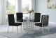 Gloucester Contemporary Dining Room Set in Clear/Black