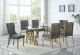 Swansea Contemporary Dining Room Set in Grey/Gold
