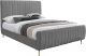 Devon Contemporary Velvet Bed in Grey