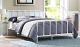 Dower Modern Stainless Steel Queen Bed in White