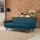 Engage Upholstered Fabric Loveseat in Azure