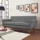 Engage Upholstered Fabric Loveseat in Expectation Gray