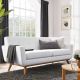 Engage Upholstered Fabric Loveseat in White