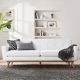 Engage Upholstered Fabric Sofa in White