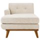 Engage Left Arm Upholstered Fabric Chaise in Beige