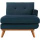 Engage Right Arm Upholstered Fabric Chaise in Azure