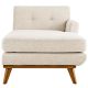 Engage Right Arm Upholstered Fabric Chaise in Beige