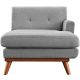 Engage Right Arm Upholstered Fabric Chaise in Expectation Gray