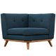 Engage Upholstered Fabric Corner Chair in Azure