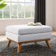 Engage Upholstered Fabric Ottoman in White