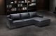Elizabeth Premium Leather Sectional Sofa in Black