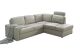 Dayton Modern Leather Sectional Sofa in Grey
