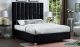 Enzo Modern Velvet Bed in Black