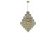 Erin Contemporary 20 Lights Hanging Fixture Chandelier in Gold Finish