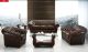 ESF 262 Leather Living Room Set in Brown