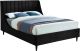 Lompoc Contemporary Velvet Bed in Black