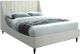 Lompoc Contemporary Velvet Bed in Cream