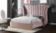 Flora Contemporary Velvet Bed in Pink