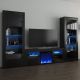 Fort Modern Electric Fireplace Wall Unit Entertainment Center