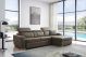 Scotts Modern Leather Sectional Sofa in Gray