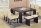 Norwich Contemporary Dining Room Set in Wenge/Beige