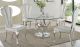 Gallup Casual Dining Room Set in Clear & Pearl White