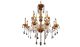Gates Traditional 12 Lights Hanging Fixture Chandelier in Gold & Red Finish