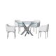 Globe Casual Dining Room Set in Clear/White