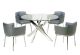 Globe Casual Dining Room Set in Clear/Gray