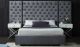 Grande Modern Velvet Bed in Grey