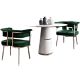 Chelmsford Round Dining Room Set in White/Dark Green