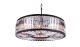 Green Contemporary 10 Lights Pendent Lamp Crystal Chandelier in Mocha Brown Finish