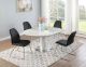 Cleveland Casual Dining Room Set in White/Black