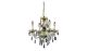Hague Traditional 4 Lights Hanging Fixture Chandelier in Gold & Green Finish