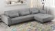 Holger Modern Fabric Sectional Sofa with Chaise in Grey