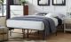 Horizon Modern Stainless Steel Bed in Brown
