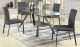 Hton Casual Dining Room Set in Clear & Matte Black
