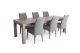 Rhine Table/Elke Chair Modern Dining Room Set in Gray