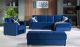 Istikbal Elegant Convertible Sectional Sofa in Roma Navy Plain