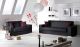 Istikbal Kobe Convertible Living Room Set in Santa Glory Black
