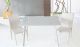 J&M B24 Modern Dining Table in White Lacquer