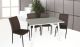 J&M B24 Table & DC-13 Chair Dining Set in White & Brown