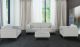 J&M Davos Modern Leather Living Room Set in White