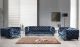 J&M Glitz Fabric Living Room Set in Blue